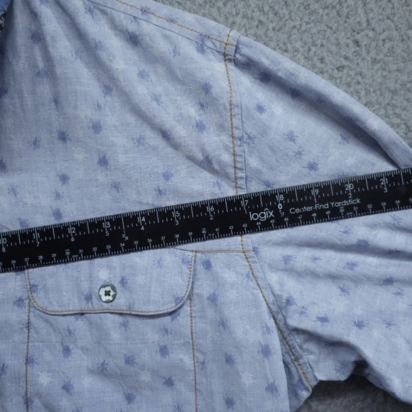 Robert Graham Collections Mens L Long Sleeve Flip Cuff Button Up Cotton Shirt - Picture 11 of 12